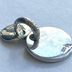 Silpada Designer Sterling Silver Double Disc Filigree Pendant Vintage 925 11.21g